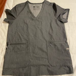 Figs Grey Scrub top